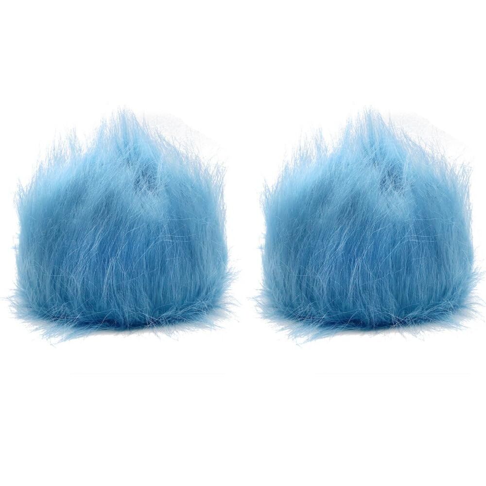 2 Pack Thing 1 & Thing 2 Dr Seuss Blue Fluffy Costume Wigs